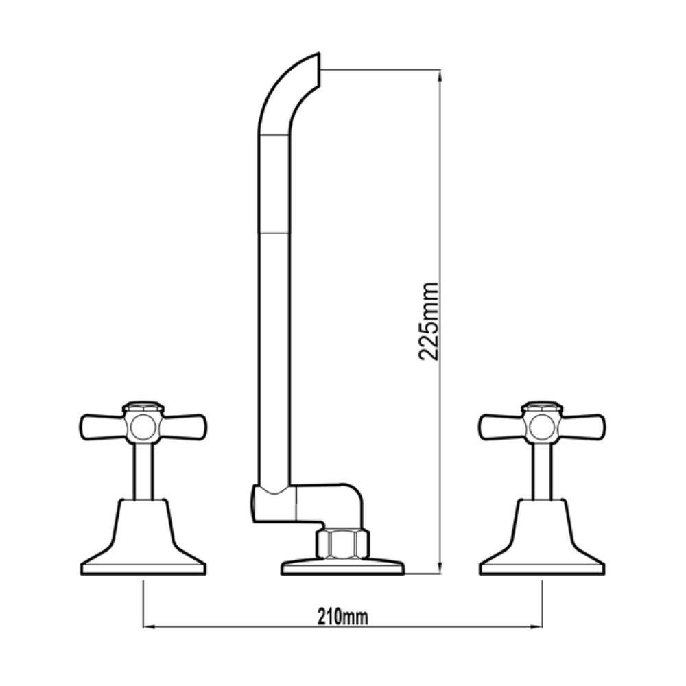 Harmony Latilla Laundry Set With 225mm Spout Chrome 23085