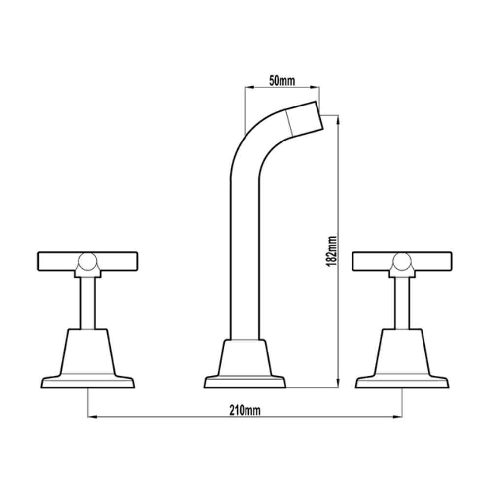 Harmony Meno Cross Bath Set Chrome MT0812