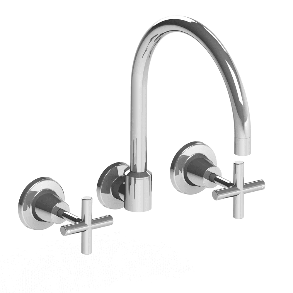 Harmony Meno Cross Swivel Wall Sink Set Chrome MT0815