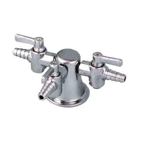 GalvinLab Type-41 Three Way Straight Lab Gas Turret Chrome TG41C