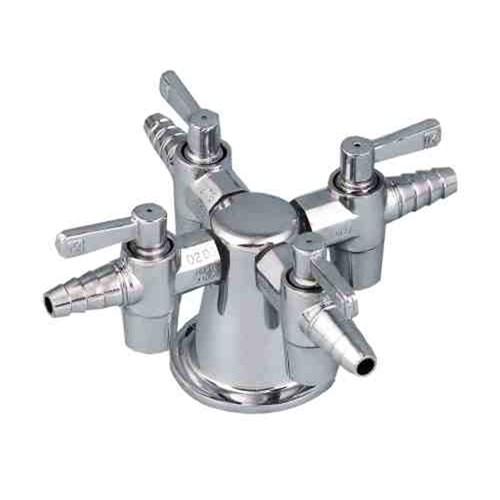 GalvinLab Type-42 Four Way Straight Lab Gas Turret Chrome TG42C