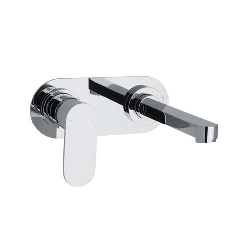 Alder Kali Wall Basin Set With Back Plate 220mm Chrome 49194