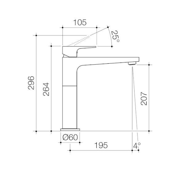 Caroma Track Sink Mixer Chrome 90202C4A OBS