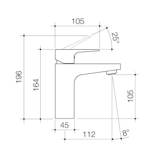 Caroma Track Basin Mixer Chrome 90201C5A