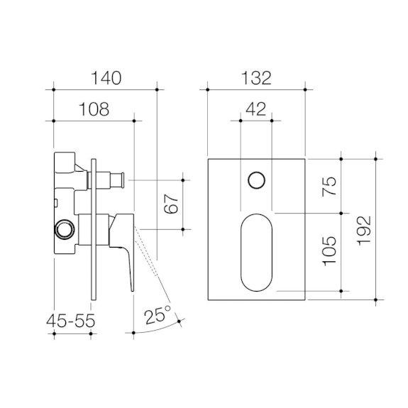 Caroma Track Bath Shower Diverter Mixer Chrome 90204C OBS