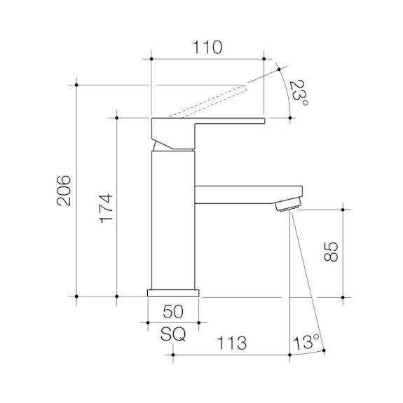 Caroma Quatro Basin Mixer Chrome 90700C6A