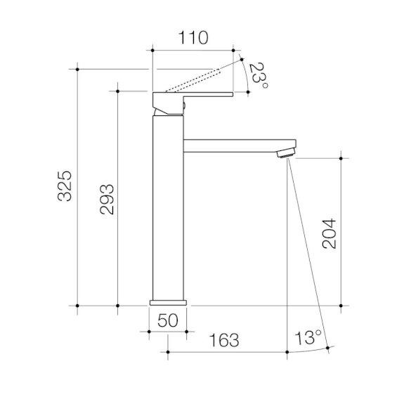 Caroma Quatro Tower Basin Mixer Chrome 90738C6A