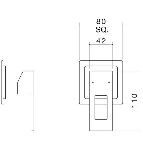 Caroma Quatro Bath Shower Mixer Trim Kit Chrome SP90704C