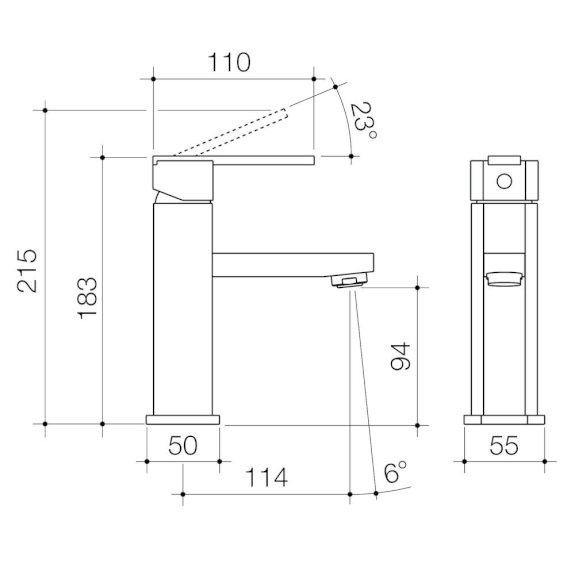 Caroma Saracom Basin Mixer Chrome 98020C5A