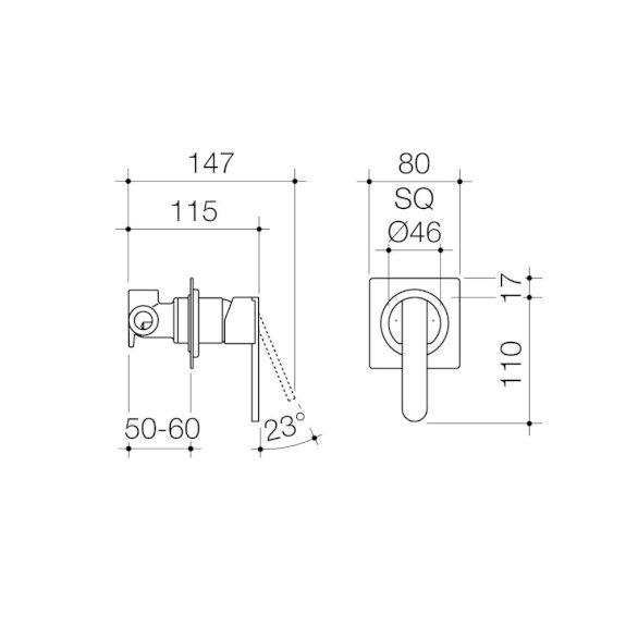 Caroma Saracom Bath Shower Mixer Chrome 98023C