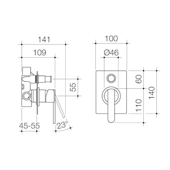 Caroma Saracom Bath Shower Diverter Mixer Chrome 98024C