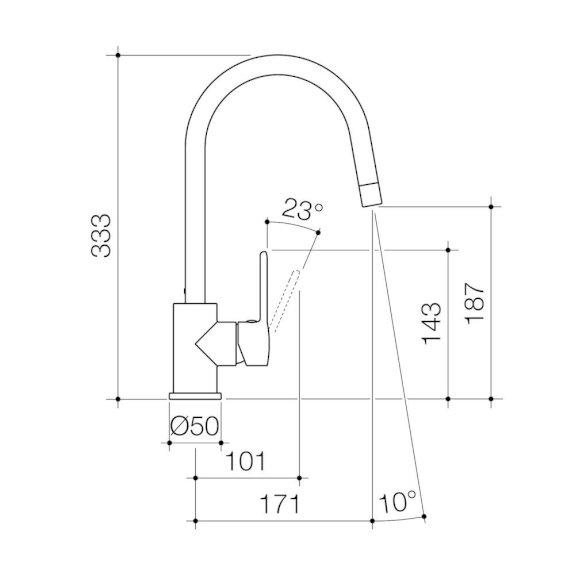 Caroma Cirrus Wall Basin Mixer 200mm Chrome 98052C5A