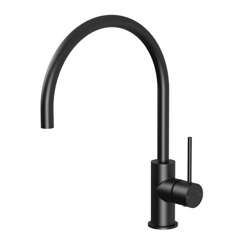 thumbnail image of Phoenix Vivid Slimline Standard Gooseneck Sink Mixer 220 Matte Black VS733MB