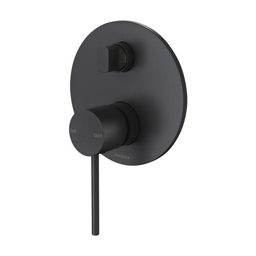 Phoenix Slimline Standard Bath/Shower Diverter Mixer Matte Black VS791MB