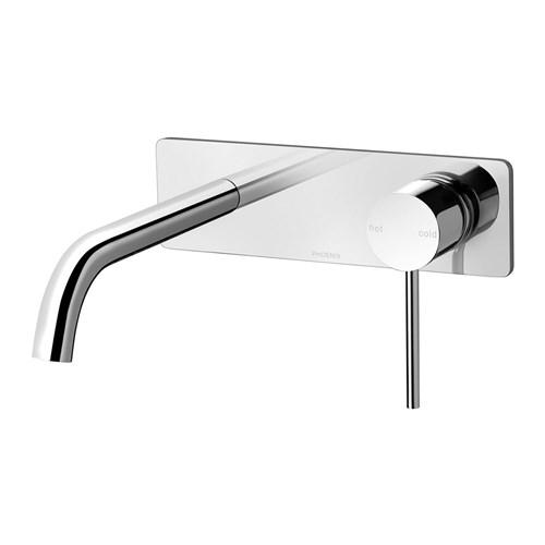 Phoenix Vivid Slimline Standard Wall Basin Mixer 180 Curved Chrome VS785CHR