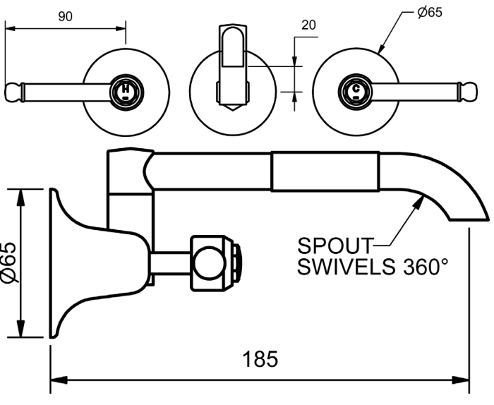 Ram Dorset Lever Laundry Set DLCDLSCP