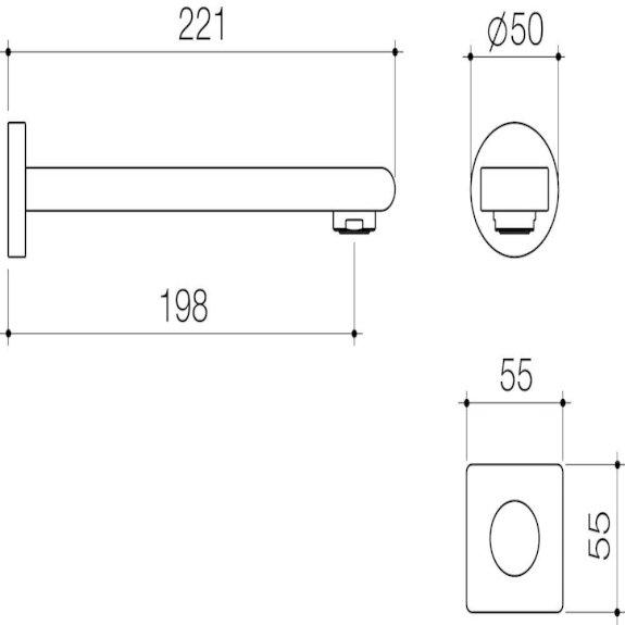 Dorf Enigma Bath Outlet Chrome 6592.04 OBS