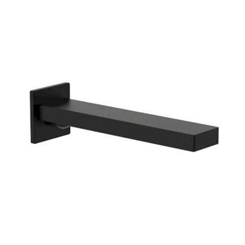 Clark Square Fixed Wall Mounted Basin / Bath Outlet 180mm Matte Black CL10024.B5A