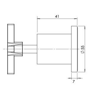 Phoenix Radii Wall Top Assemblies Pair Chrome RA060 CHR