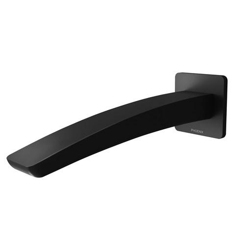 Phoenix Rush Fixed Wall Mounted Basin Outlet 180mm Matte Black RU774 MB