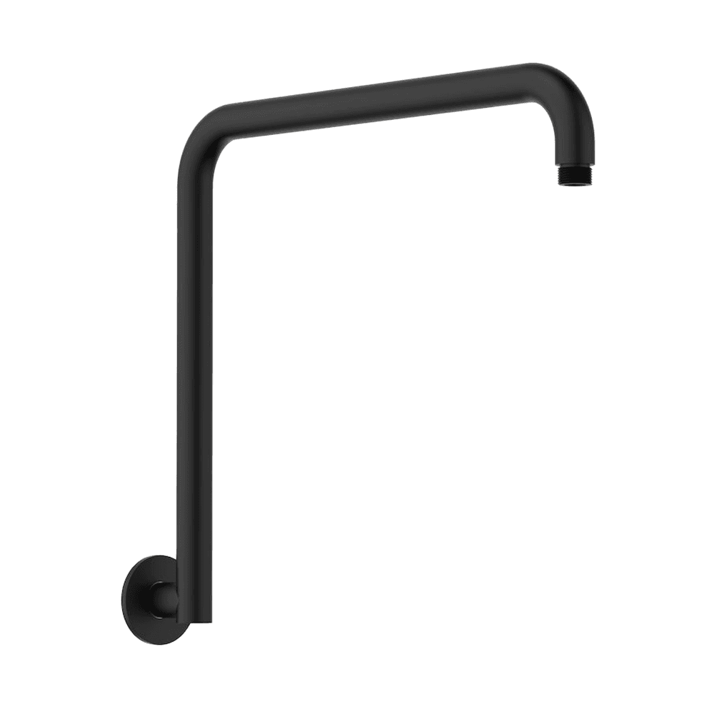 Clark Upswept Fixed Wall Shower Arm Only 400mm Matte Black Cl10055.B