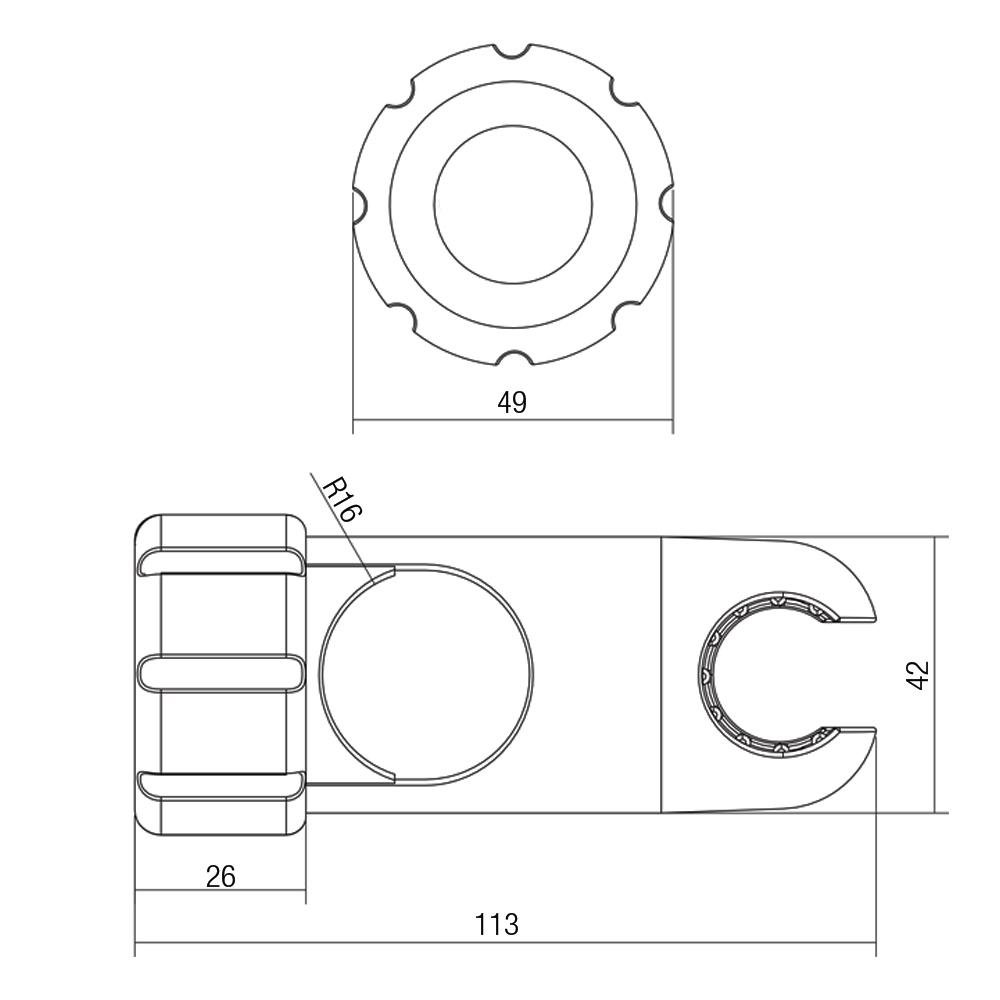 Argent Hansa Deluxe Wall Elbow Chrome 4420100.00