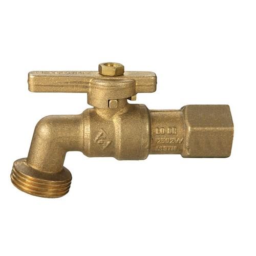 Brass Quarter Turn Hose Tap 15mm x FI BSP