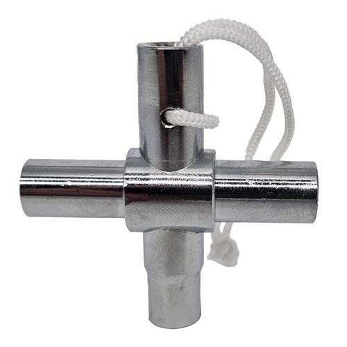 Chrome Anti-Vandal 4-Way Hose Tap Key