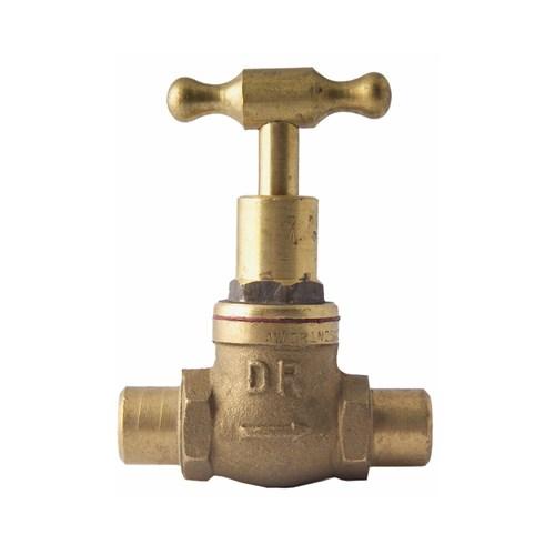 Brass T-Head Capillary Stop Tap 20mm x CU