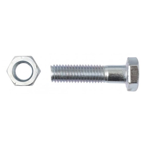 Zinc Plated Hex Bolt & Nut M16 x 50mm PC4.6