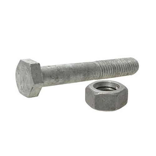 Galvanised Hex Bolt & Nut M12 x 50mm PC4.6