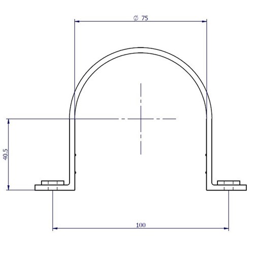 PVC Saddle Clip For PVC D/Pipe 75mm R18575