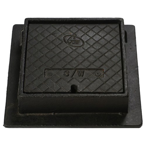 Cast Iron Meter Box StormWater 250X250 Hinged