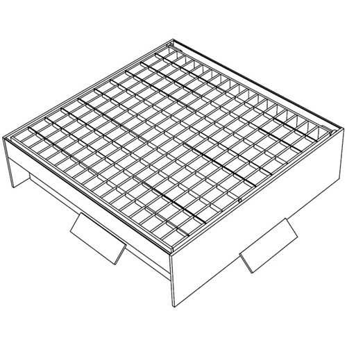 Galvanised Hinged Grate And Raised Frame 450 X 450