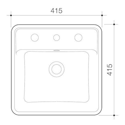 Caroma Carboni II Semi Recessed Basin One Taphole With Overflow White 865915W