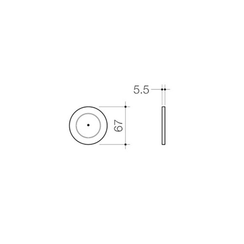 Caroma Invisi II Plastic Round Single Flush Button Chrome 237012C