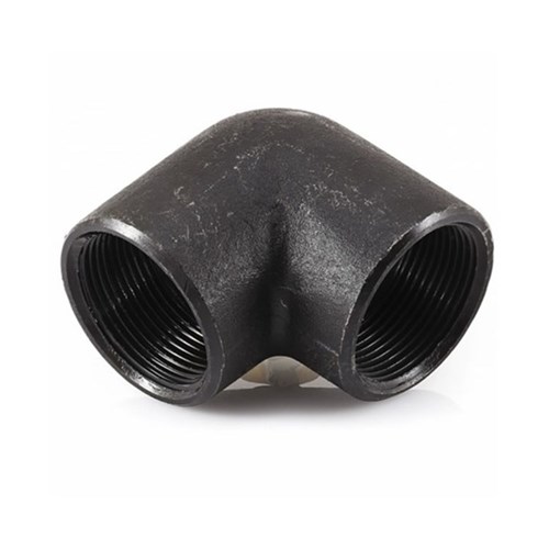 Black Steel Elbow F&F 25mm x 90 Degree