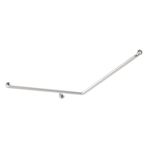 Con-Serv Hygienic Seal Left Hand Toilet Rail 40 Degree 870mm x 700mm Brushed Stainless HS 877 BS LH