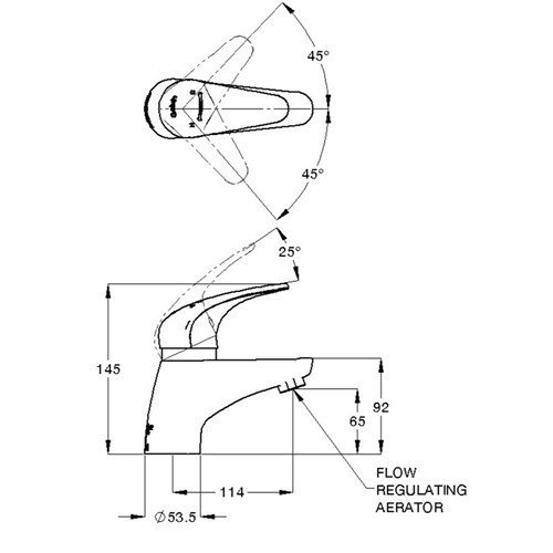 Galvin Engineering Clinilever Basin Mixer TM-BASX