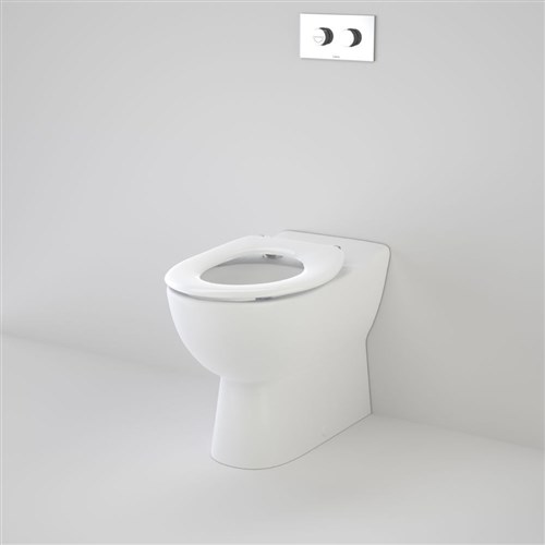 Caroma Leda Care Invisi II Wall Face Toilet Suite With Single Flap Seat White 719105W