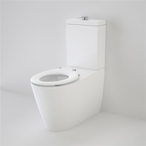 Caroma Care 800 Cleanflush Wall Faced Toilet Suite With Caravelle Care Single Flap Seat White 901920W