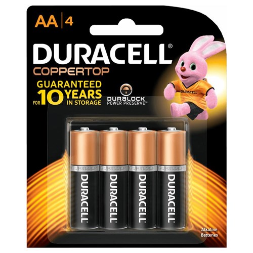 Card 4 Alkaline Batteries Size AA