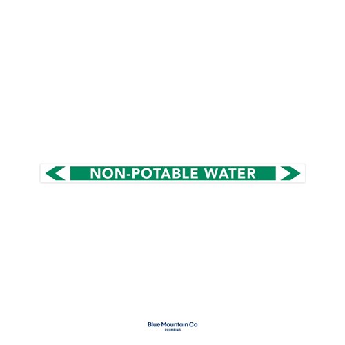 Pkt 10 Pipe Labels Non Potable Water 400X25
