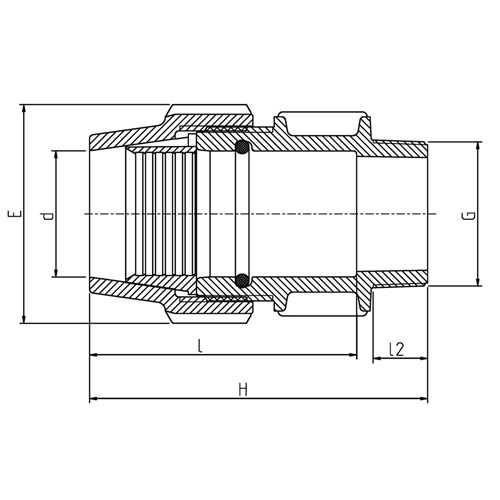 Poly Rural Male Adaptor 1 1/2