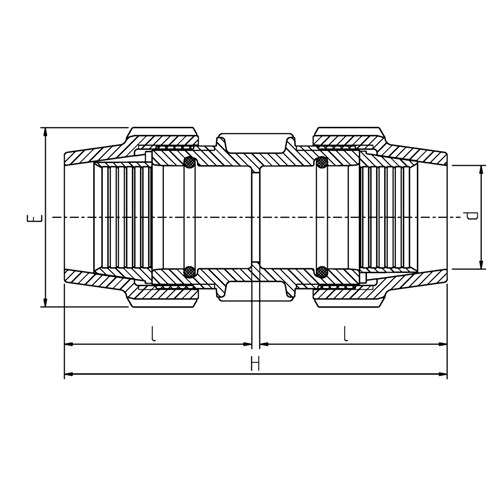 Poly Metric Reducing Coupling 90mm x 75mm 7110