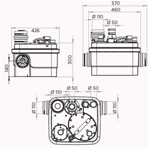 Saniflo Sanicubic 1 Domestic Macer Pump SA107