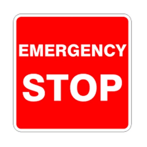 Emergency Stop Sign Kg-L00210-TRAF