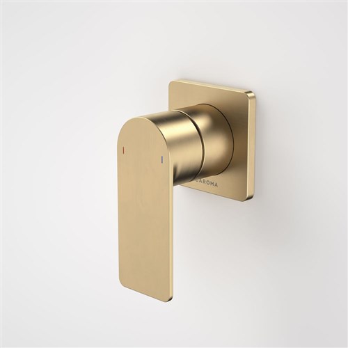 Caroma Urbane II Bath Shower Mixer Sqaure Cover Plate Brushed Brass 99649BB