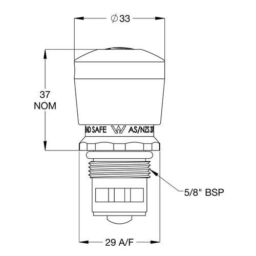 Galvin Engineering Lead Safe Chrome Plated Ezy Push Button Pillar Top Assembly Hot 172.73.43.01