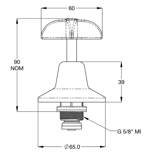 Galvin Engineering Lead Safe Chrome Plated Anti Vandal Jumper Valve Wall Top Assembly Hot 174.01.02.02